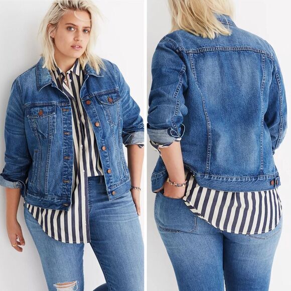 NEW‎ Madewell The Jean Jacket in Pinter Wash, 3X - Picture 1 of 16